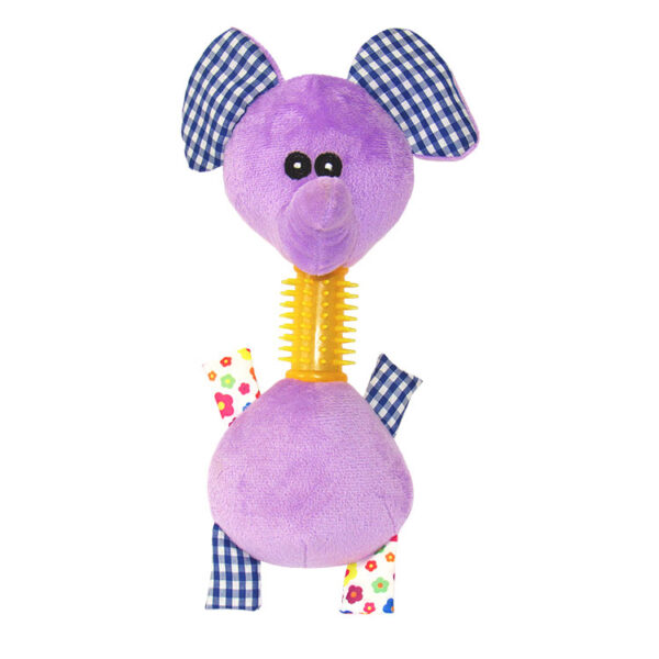 Brinquedo de Pelúcia com Mordedor Elefante para Cães