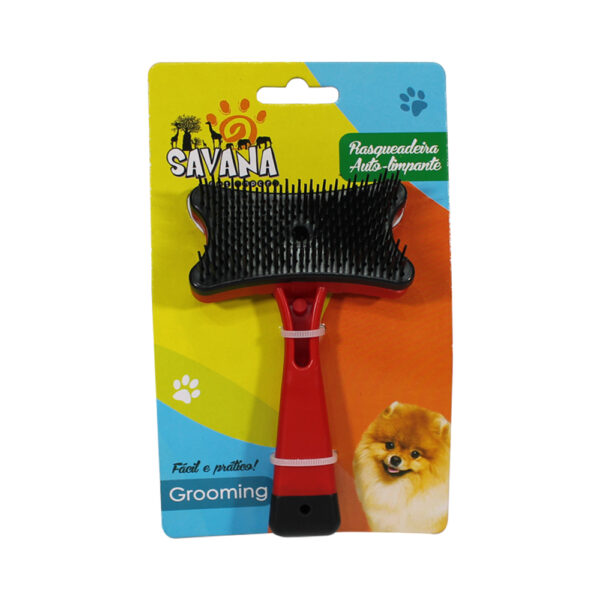 Rasqueadeira Auto Limpante para Cães e Gatos