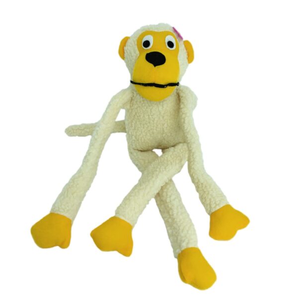 Brinquedo de Pelúcia Macaca Branca para Cães